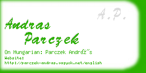 andras parczek business card